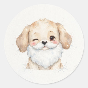 Adesivo Barba de Papai Noel Cachorrinho Piscando