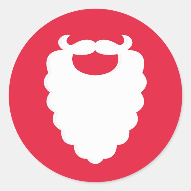 Adesivo Barba de Papai Noel Moderna Natal (Frente)