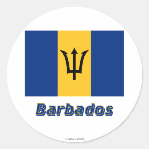 Adesivo Barbados embandeiram com nome