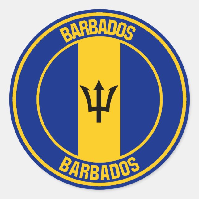 Adesivo Barbados Round Emblem (Frente)
