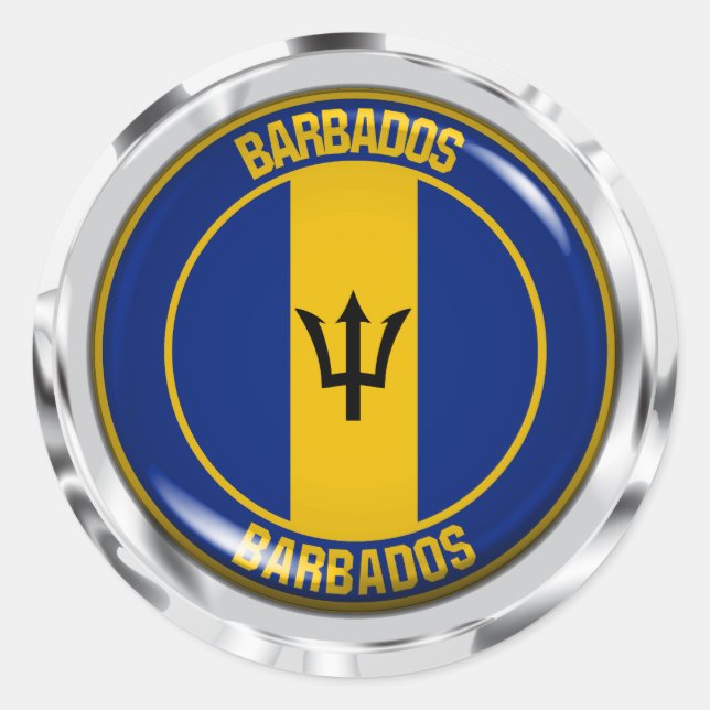 Adesivo Barbados Round Emblem (Frente)