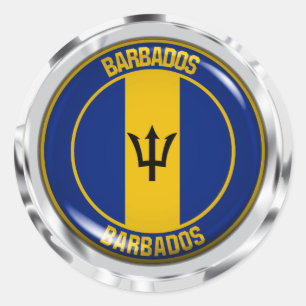 Adesivo Barbados Round Emblem