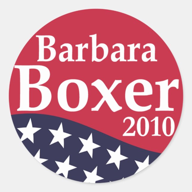 Adesivo Barbara Boxer 2010 Lapel Stickers (Frente)