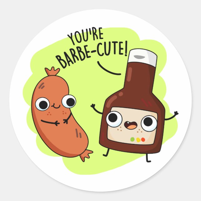 Adesivo Barbecue Barbecue Engraçado e Bonito (Frente)