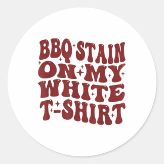Adesivo Barbecue Stain No Meu Churrasco Branco Engraçado D