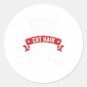 Adesivo Barbeiro de Corte de Cabelo do Acordar Hairstylist