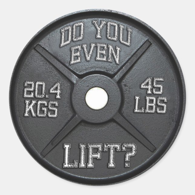 Adesivo Barbell Plate - Você Levanta? (Frente)