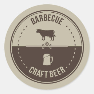 Adesivo Barbeque e Cerveja, Crachá de emblema de CHURRASCO
