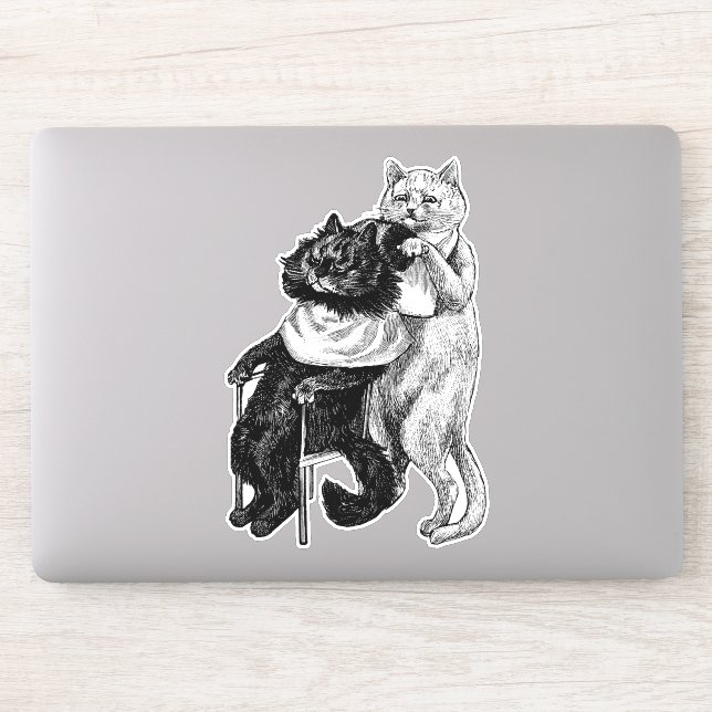 Adesivo Barber compra gatos ilustração animal arte (Computador)