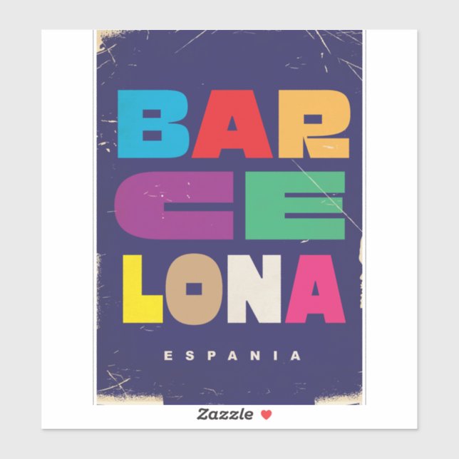 Adesivo Barcelona Espanha (Folha)