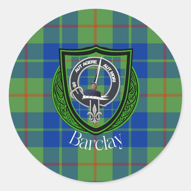 Adesivo Barclay Scottish Clan Tartan & Crest (Frente)