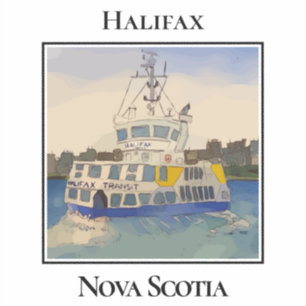 Adesivo Barco de Balsa de Halifax, Nova Escócia