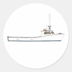 Adesivo Barco de Deadrise da baía de Chesapeake