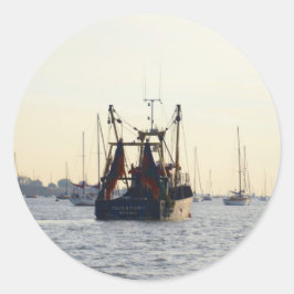 Adesivo Barco de Pesca Paz e Abundância ao Amanhecer