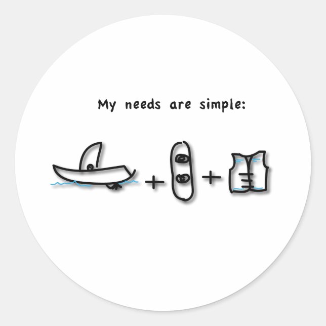 Adesivo Barco é tudo que preciso (Frente)