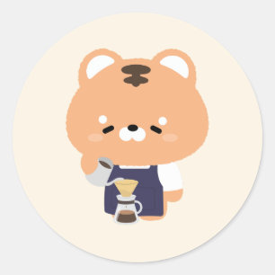 Adesivo Barista Tigre Fofo