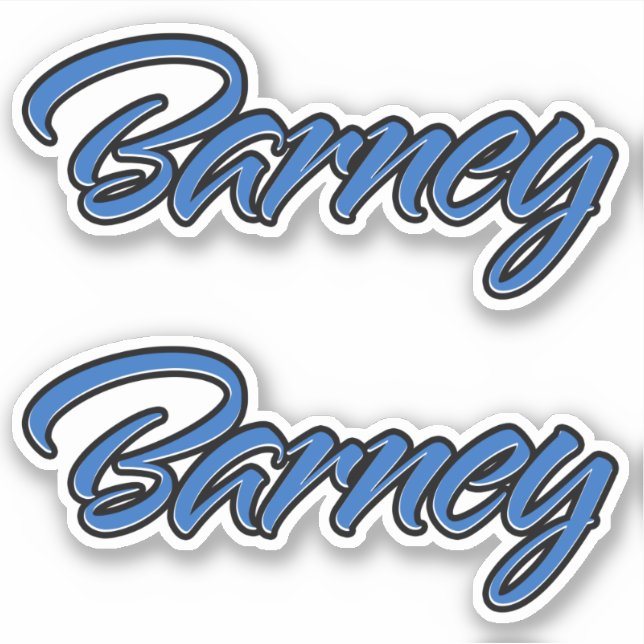Adesivo Barney Name blue Aufkleber Sticker Stickerset (Frente)