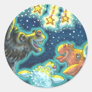 ADESIVO BARNYARD FARM ANIMAIS EM QUARTO DE JULHO, FANTÁSTI