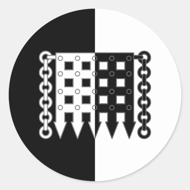 Adesivo Barônia de Crachá Clássico de Gatos de Leões (Frente)