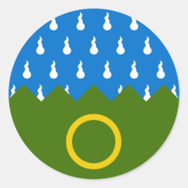 Adesivo Baronia do Crachá da População de Colinas Infinita