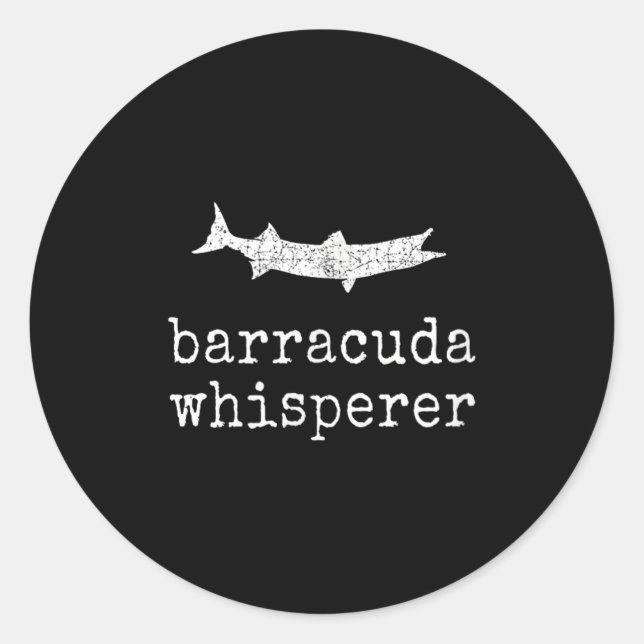 Adesivo Barracuda Whisperer Funny Barracuda Fishing  (Frente)