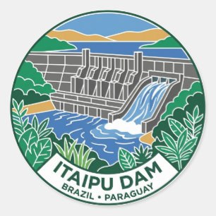 Adesivo Barragem de Itaipu Brasil / Paraguai