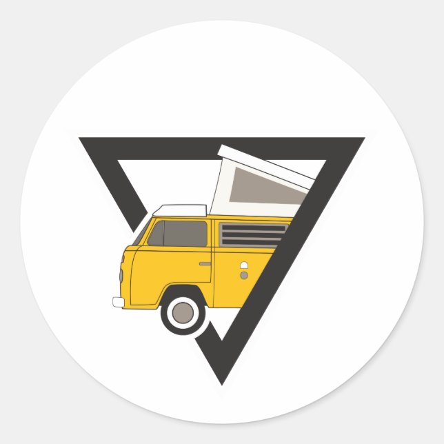 Adesivo barramento amarelo triangular clássico (Frente)