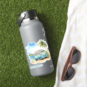 Adesivo Barramento Azul da Ilha Tropical Personalizado
