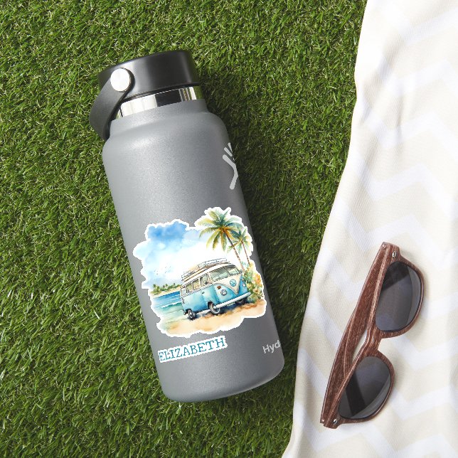 Adesivo Barramento Azul da Ilha Tropical Personalizado (HydroFlask Insitu)