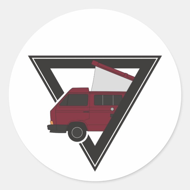 Adesivo barramento triangular maroon (Frente)