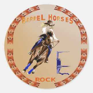 Adesivo Barrel Horses Rock Sticker