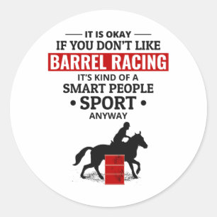 Adesivo Barrel Racer Rodeo Racing Horse Engraçado