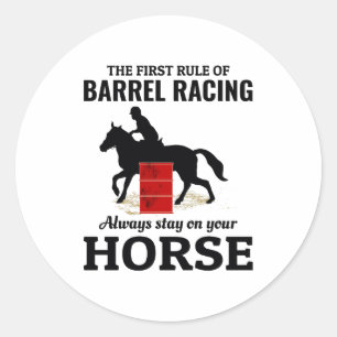 Adesivo Barrel Racing Rodeo Horse Andando Engraçado