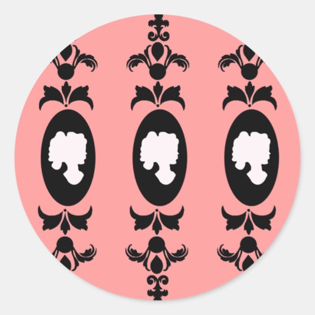 Adesivo Barroco Damask Cameo (Frente)