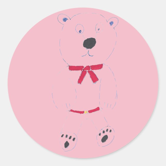 Adesivo Barry Bear Round Stickers (Frente)