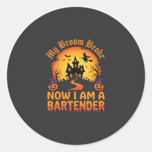 Adesivo Bartender de Halloween Casa Assombrada Bruxa Abóbo