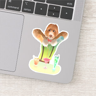 Adesivo Bartender Dog: Neon Bar & Mixologia de Coquetéis