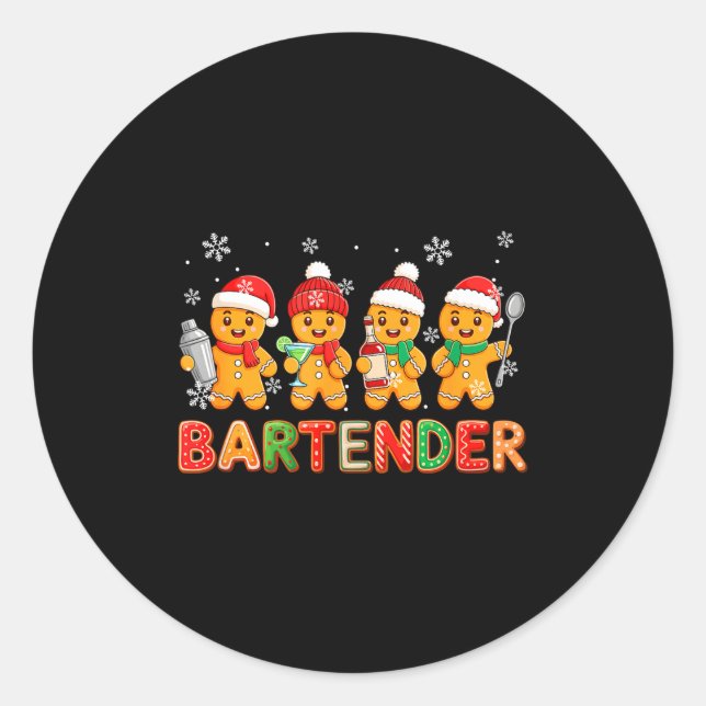 Adesivo Bartender Job Group Santa Gingerbreads Xmas Cookie (Frente)