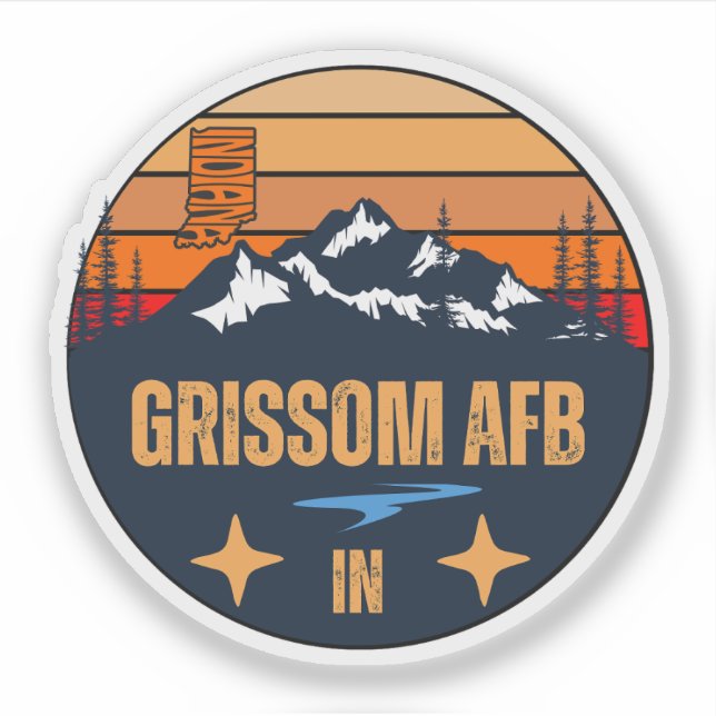 Adesivo Base Aérea Grissom, Indiana (Frente)