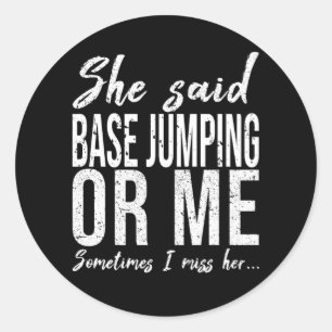 Adesivo BASE Jumping presente esportivo engraçado