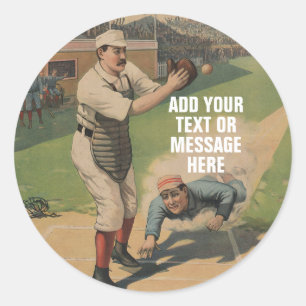 Adesivo Base vintage de jogo de beisebol