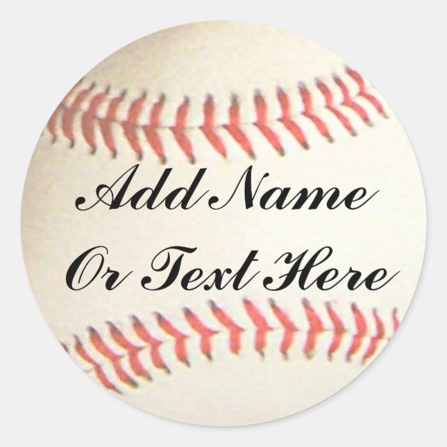 ADESIVO BASEBALL ADICIONAR NOME OU TEXTO AQUI-STICKER (Frente)