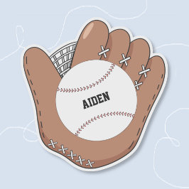 Adesivo Baseball and Mitt Doodle Kid Vinyl Sticker