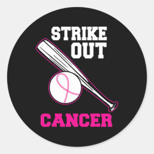 Adesivo Baseball Ataca Legal Consciência do Cancer de Mama