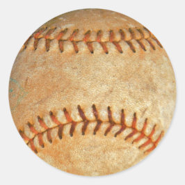 Adesivo Baseball Branco Vintage com costura vermelha
