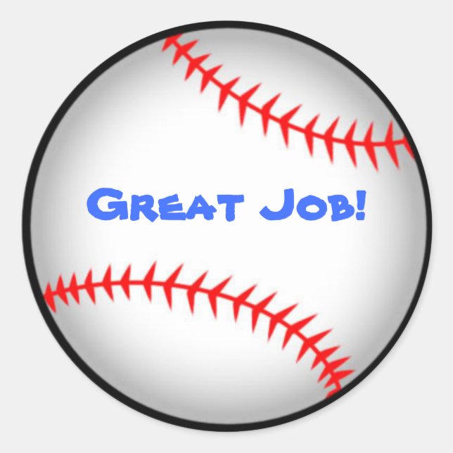 Adesivo Baseball Classic Round Sticker (Frente)