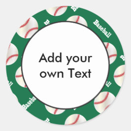 Adesivo Baseball com fundo verde escuro | Personalizar