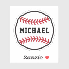 Adesivo Baseball com nome personalizado ou texto