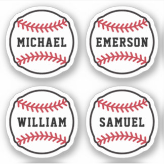 Adesivo Baseball com nome personalizado ou texto, conjunto