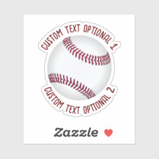 Adesivo Baseball com texto